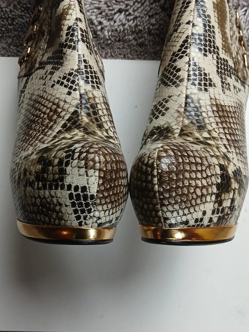 Luichiny Python Snake Print Thigh High Over The Knee Boots Size 89